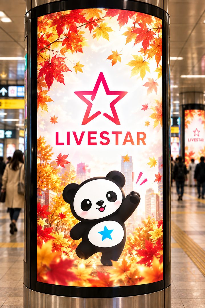 駅ビジョン広告の掲載イメージ